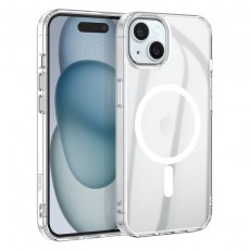 Case Hoco Magnetic Premium Series Airbag Anti-Drop 360° Protective for Apple iPhone 15 Plus Transparent