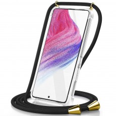 Case Ancus Crossbody for Samsung SM-A256 Galaxy A25 5G with Black Strap
