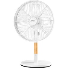 Desktop Fan Sencor SFE 3080WH 35W with 3 Speeds and Metal White Body and Real Wood