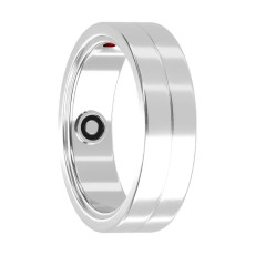 Smart Ring Maxcom mRing MR100 No.11 (Inside DIameter 21mm) IP68 with Heart Rate and Sleep Monitoring Silver