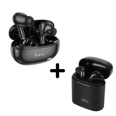 3 x Wireless Hands Free Hoco EW60 Norman TWS V5.3 300mAh with 4 Hours of Operation + Gift 1 x Wireless Hands Free Media-Tech MT3589K