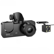 Windshield Cam Hoco DI63 Universe 720p HD 150mAh Wifi Ultra Wide Angle Lens 145° 2" Display with 3 Cameras Simultaneous Recording