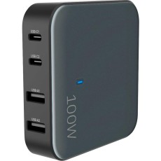 Yenkee YAC 4100 Desk Charger / Power Station with 4 Charging Outputs 2xUSB-C and 2xUSB-A PD QC 100W Black