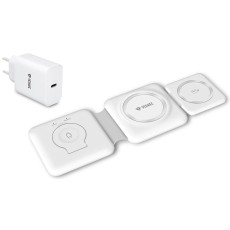 Wireless Foldable Charger Pad for Apple Devices Yenkee YAC 5330 3-in-1 15W White