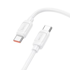 Cable Hoco X115 Surpass USB-C to USB-C PD240W 5A Fast Charging White 1m