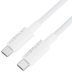 Cable Acefast C18-03 USB-C to USB-C 60W 20V/3A USB2.0 Braided White 1.2m