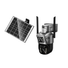 IP Camera Hoco DI76 Feather Solar Powered FullHD IP65 355° Dual Camera Full Colour Night Vision Two-Way Voice Intercom Motion Detection