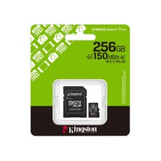 MicroSDXC 256GB Kingston Canvas Select+ Class 10 with SD Adapter up to 150MB/s SDCS3/256GB