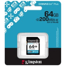 Memory Card SDXC 64GB Kingston CanvasGo+ Class 10 up to 200Mb/s SDG4/64GB