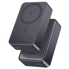 Power Bank Hoco J160B 20000mAh PD20W QC3.0 1xUSB-C and Wireless Charging 15W with LED Battery Indicator Black