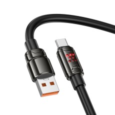 Cable Hoco U143 Joy USB-A to USB-C Fast Charging 5A Black 1.2m