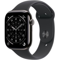 Apple Watch Series 11 5G (2025) Aluminum 42mm GPS eSIM NFC IP6X Aluminum Case Slate with Black Sport Band