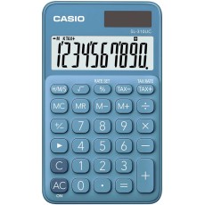 Calculator Dual 10 Digits LCD Display Casio SL-310UC-BU Blue