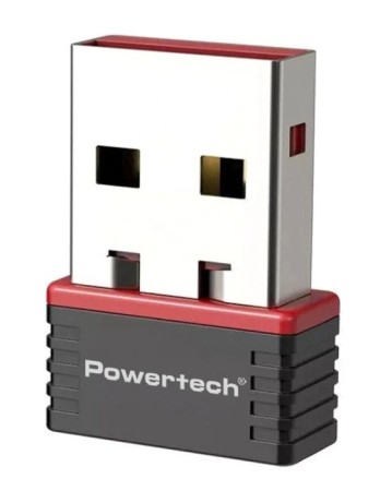 POWERTECH ασύρματος USB αντάπτορας δικτύου PT-1384, 150Mbps WiFi