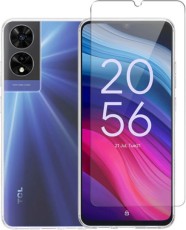 Vivid Set Gelly Case Transparent + Tempered Glass TCL 505