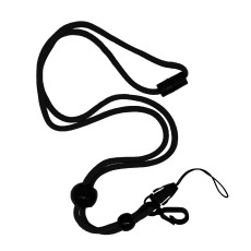 Neck Strap Lanyard Cotton Black