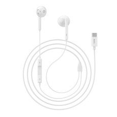 Hands Free Hoco L10 Earphones Stereo USB-C Compatible with All USB-C Devices White 1.2m