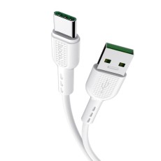 Data Cable Hoco X33 Surge USB to USB-C Fast Charging 5A White 1m