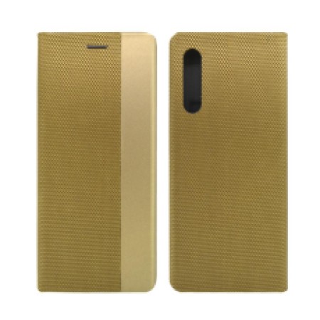 Book Case Ancus Magnetic Canvas for Xiaomi Mi 9 TPU Gold