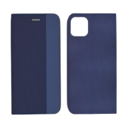 Book Case Ancus Magnetic Canvas for Apple iPhone 11 Pro TPU Dark Blue