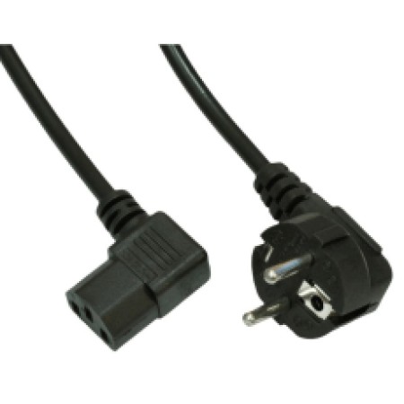 Power Cord Akyga AK-PC-02A Αngle IEC C13 CEE 7/7 250V/50Hz 1.5m