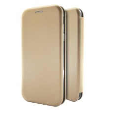 Book Case Ancus Magnetic Curve for Xiaomi Redmi 9A 9AT TPU Gold