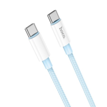 Data Cable Hoco X68 True Color Braided USB-C το USB-C2 100W 3A  Blue 1m