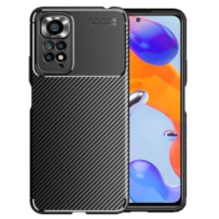 Case Ancus AutoFocus Carbon Fiber για Xiaomi Note 11 Pro Black