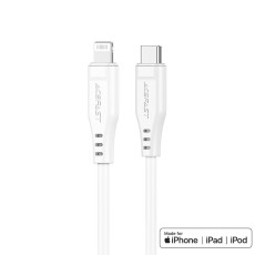 Data Cable Acefast C3-01 USB-C to Lightning TPE Braided 3A Apple Certified MFI 1.2m White