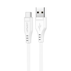 Data Cable Acefast C3-04 USB-A to USB-C Braided 3A 1.2m White