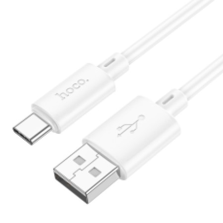 Data Cable Hoco X88 USB to USB-C 3.0A for Fast Charging and Data Transfer White 1m