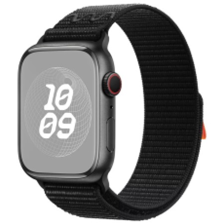 Watchband Noozy 42/44/45/49mm for Apple Watch 1/2/3/4/5/6/7/8/9/se/ultra 1/ultra 2 Black Nylon Band