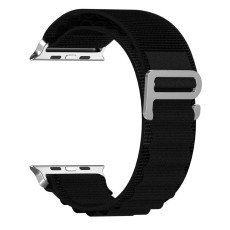 Watchband Noozy 38mm/40mm/41mm for Apple Watch 1/2/3/4/5/6/7/8/9/se/ultra 1/ultra 2 Black Nylon and Metal Band