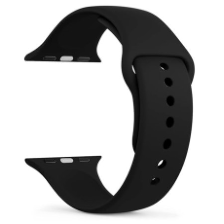 Watchband Noozy 42/44/45/49mm for Apple Watch 1/2/3/4/5/6/7/8/9/se/ultra 1/ultra 2 Black Silicon Band