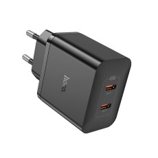 Travel Charger Hoco N35 Streamer Dual Port Charging 2xUSB-C Total PD45W Black