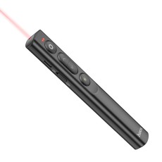 Laser Pointer Hoco GM201 Smart Page Turning Pen with Magnetic USB and USB-C Port and Red Light 100m Distance Cover Black