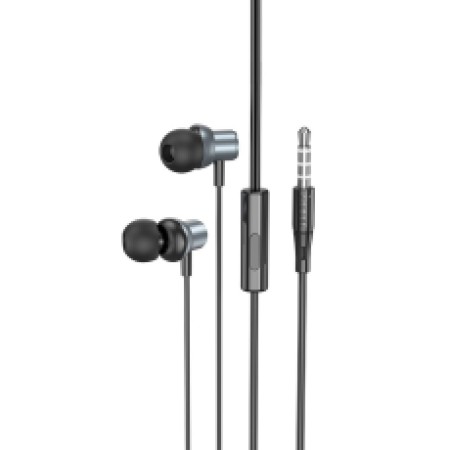 Hands Free Hoco M110 Encourage Universal Earphones Hi-Fi Stereo Deep Sound 3.5mm Metal Grey 1.2m