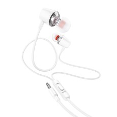 Hands Free Hoco M107 Discoverer Universal Earphones 3.5mm White 1.2m