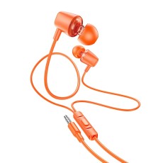 Hands Free Hoco M107 Discoverer Universal Earphones 3.5mm Orange 1.2m