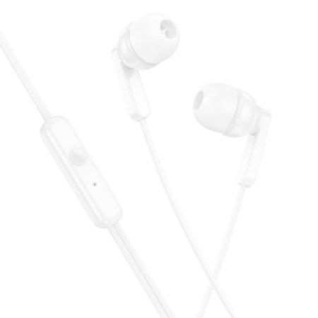 Hands Free Hoco M121 Bright Universal Earphones Hi-Fi Stereo 3.5mm White 1.2m