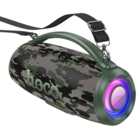 Wireless Speaker Hoco HA4 Surge Οutdoor TWS V5.3 4500mAh 2x20W with USB Micro SD 3.5mm FM and LED Green Camouflage