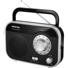 Portable Analog Radio AM/FM 1W RMS Sencor SRD 210 BS Black/Silver