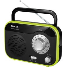 Portable Analog Radio AM/FM 1W RMS Sencor SRD 210 BGN Black/Green