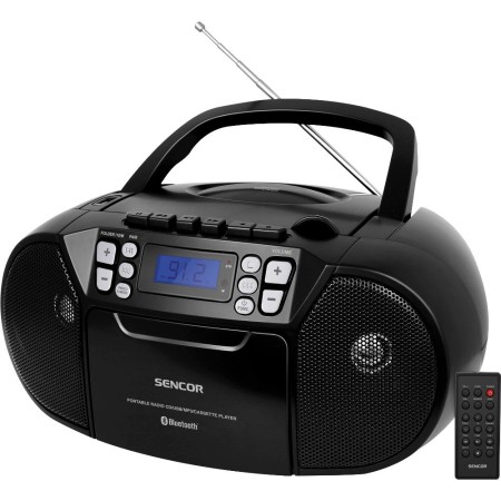 Sencor SPT 3907 B Wireless Boombox with CD/Cassette/MP3/USB/BT  5.0 4W RMS (2 x2W)