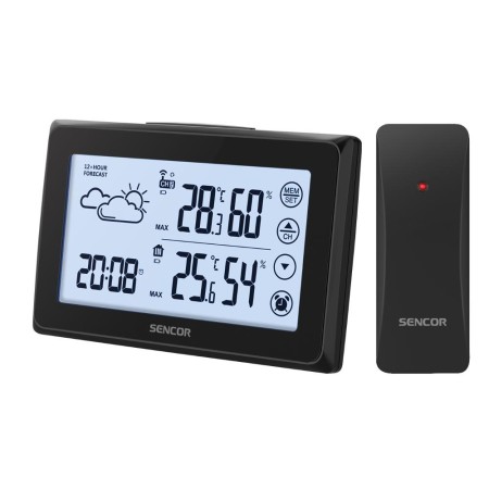 Weather Station - Clock - Alarm Clock Sencor SWS 2850 with Wireless Sensor and LCD Touch Screen