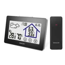 Weather Station - Clock - Alarm Clock Sencor SWS 2850 with Wireless Sensor and LCD Touch Screen