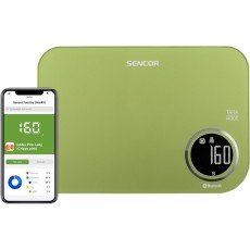 Kitchen Scale 5Kg Sencor SKS 7070GG LCD Screen and Bluetooth Connectivity to Mobile App Green