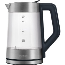 Electric Kettle 1.7lt with Temperature Selection 2200W GlassSencor SWK 1795SS Silver