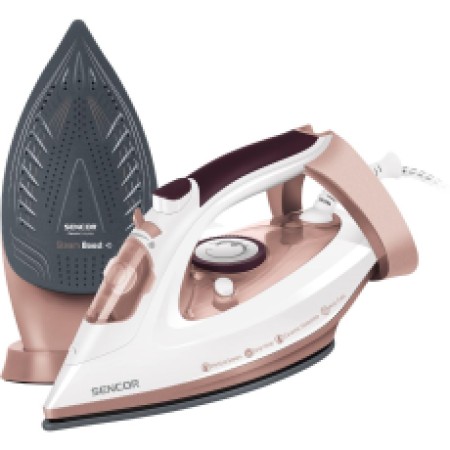 Steam Iron with Drip-Stop Ceramic Plate 3100W Sencor SSI 3520RS White/Pink