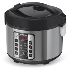 Electric Rice Cooker 2.8lt with Screen and 11 Functions Stainless Steel Sencor SRM 3151BK Silver